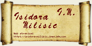 Isidora Milišić vizit kartica